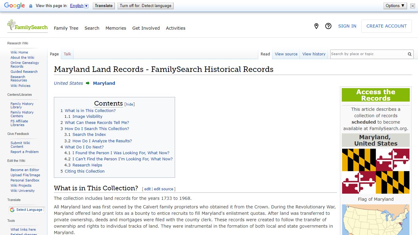 Maryland Land Records - FamilySearch Historical Records